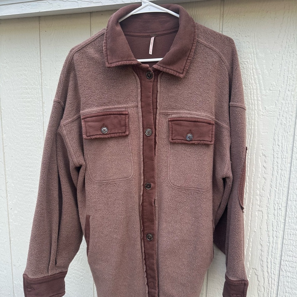 Free People Ruby Shirt Jacket Brown S